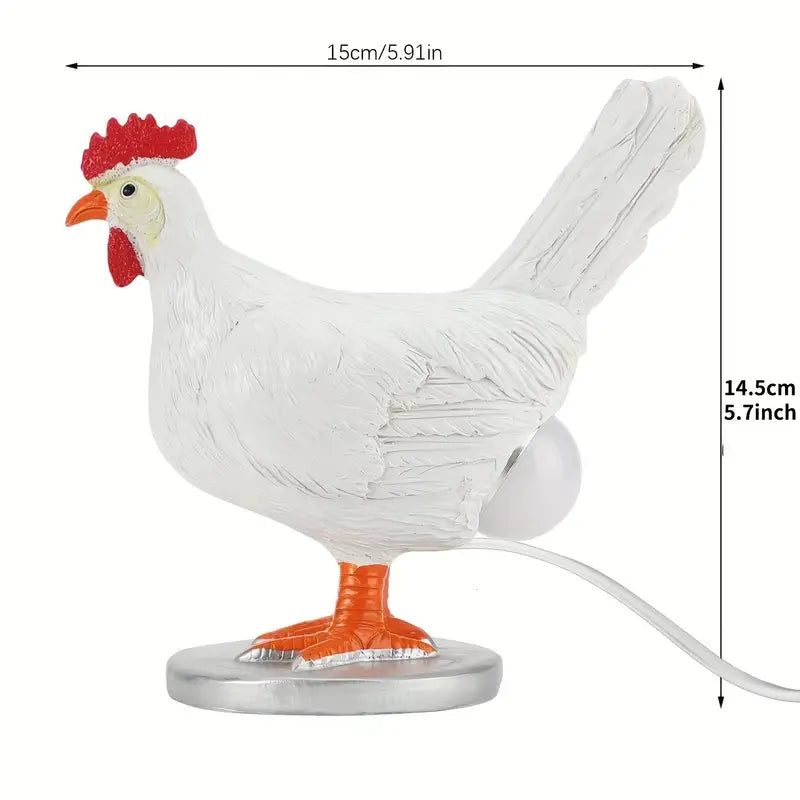 Lifelike Chicken Egg Lamp - 3D LED Night Light with USB Power
