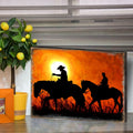 Scheffler Cowboys Art Wooden Wall Art by Nature Wonders - Nature Wildlife Decor - 95230B