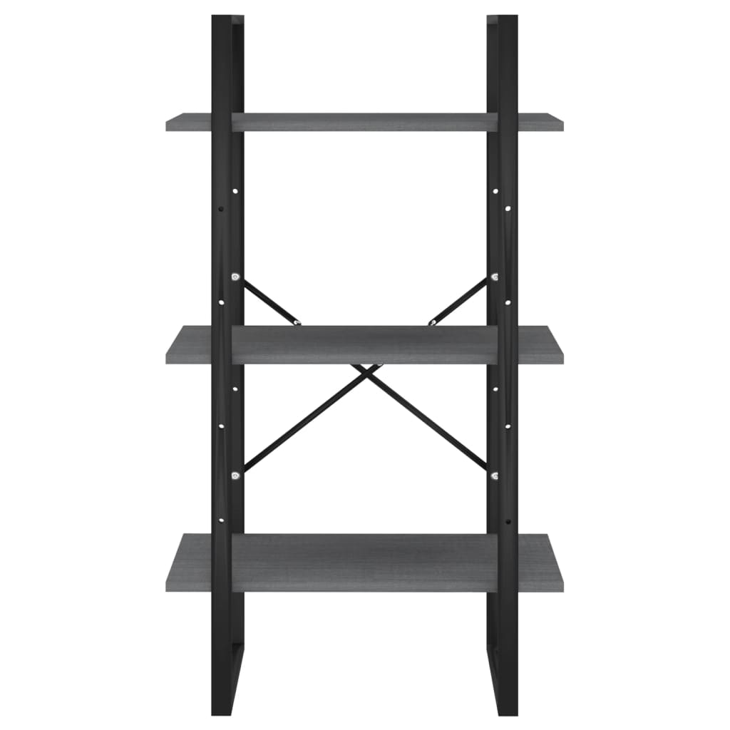 NNEVL Storage Shelf Grey 60x30x105 cm Solid Pine Wood